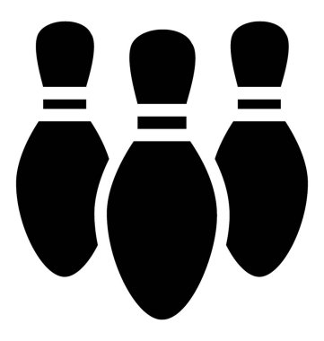 Pins çizgilerle PIN Bovling olarak bilinen bir simgesi