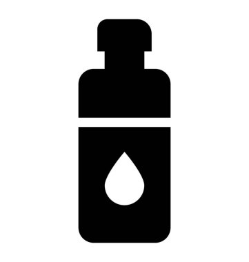 Bir damla su şişesi tasvir imzala sahip bir şişe