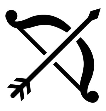 Okçuluk oynamak için ahşap ok ve yay