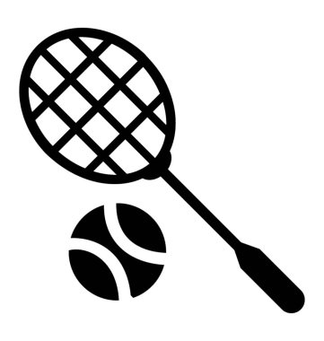 Tenis oynamak için bir raket topu 