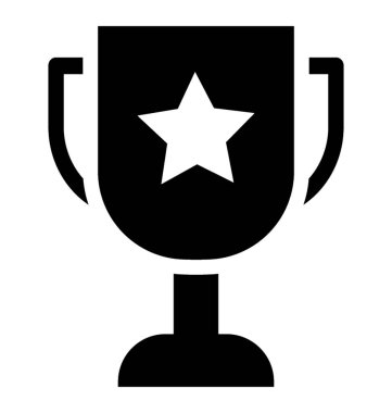 Yıldız üzerinde iki kulplu sahip bir kupa simgesi