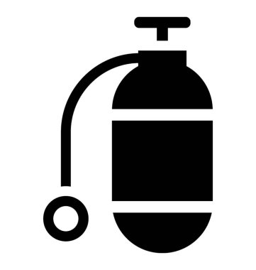 Oksijen silindir resmeden bir boru ile bir silindir