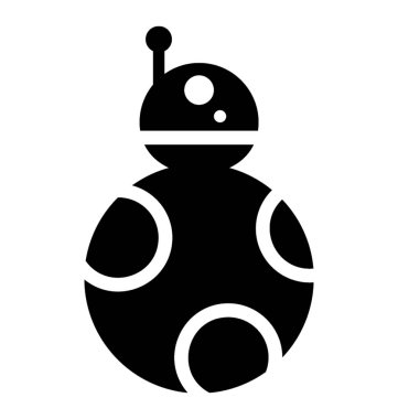 Yıldız savaşları Bb-8 resmeden bir robot kullanımda simgesi