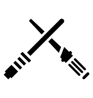 Lightsaber tasvir lazer kılıç çifti simgesi