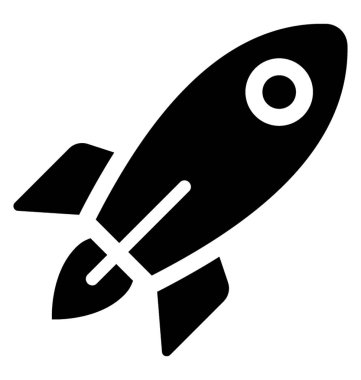 Bir balık roket tasvir uzayda gidiş için kullanılan araç şeklinde