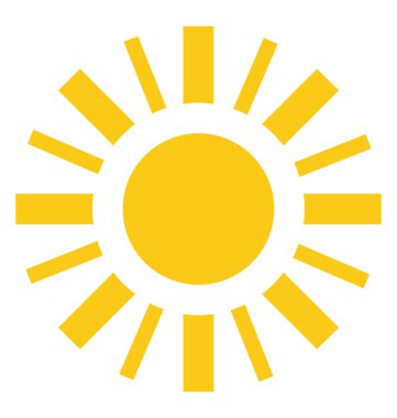 Sun'ın beyaz şeritler ve ortaya çıkan ışınlar, sun flower 