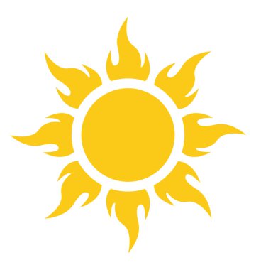 Yakıcı güneşin parlak ışınları güneş alev resmeden ile