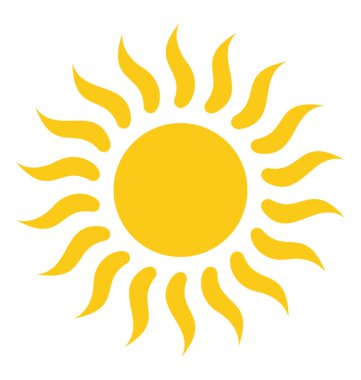 Parlak sarı güneşin ışınları ateşli güneş kavramsallaştırma gibi ateşle 