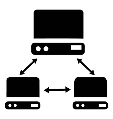 Bir sunucu isteklerini işler ve bir ağ bağlantısı üzerinden, sunucu ağ veri sunar 