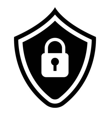 Kalkan ve bir kilit gösteren güvenlik simgesi