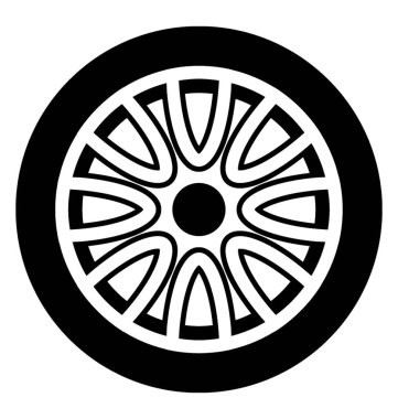 Metal bisiklet tekerleği gösterilen deseni gibi portakal dilim ile daire