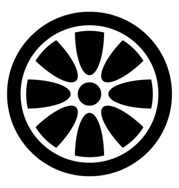 Dekoratif metal disk otomatik bölümü simgesi ifade eden lastik içinde