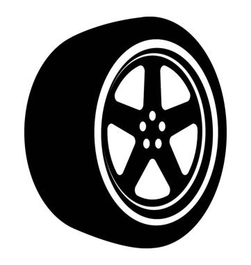 Desen, geniş lastik için bir simge gibi kalın Tilt daire deniz yıldızı ile 