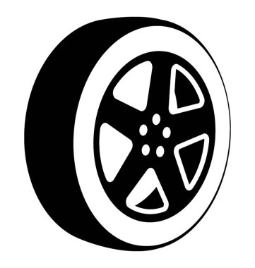 Denizyıldızı gibi desen, Oto Lastik için bir simge ile daire eğim 