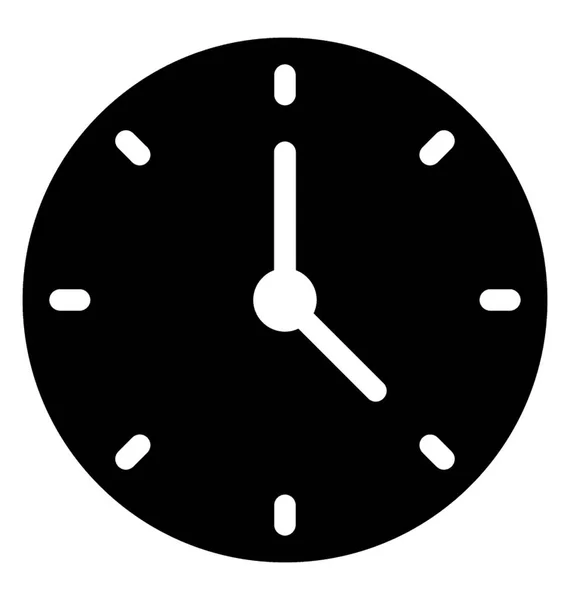 Круглая Форма Устройства Используемого Определения Времени Значок Часов — стоковый вектор