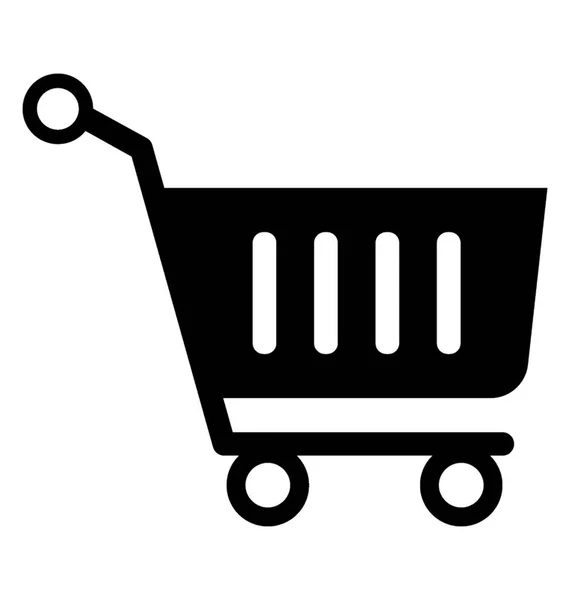 Icon Showing Basket Handle Wheel Shopping Cart — стоковый вектор