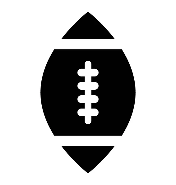 Una Bola Oblonga Para Notificar Con Respecto Icono Del Rugby — Archivo Imágenes Vectoriales