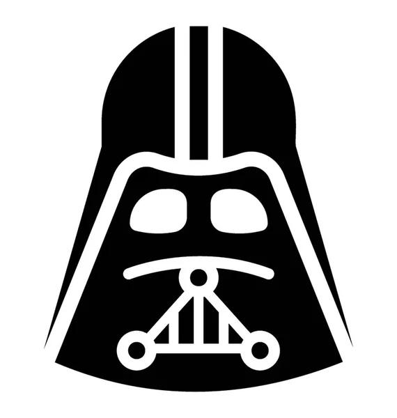 Ícone Uma Máscara Usada Guerras Estelares Retratando Máscara Vader —  Vetores de Stock