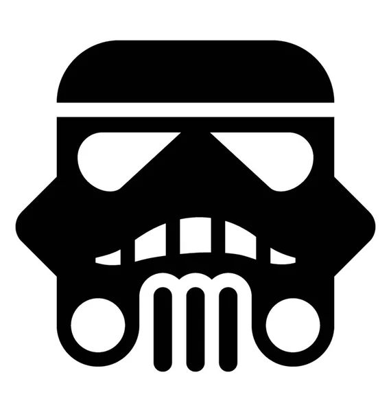 Ikonen Mask Som Används Star Wars Som Skildrar Antenn Mask — Stock vektor