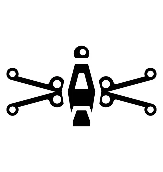 Icône Navire Utilisé Dans Les Combats Représentant Chasseur Voilure — Image vectorielle