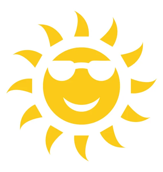 Bright Sun Glasses Depicting Happy Summer Sun — Stock Vector