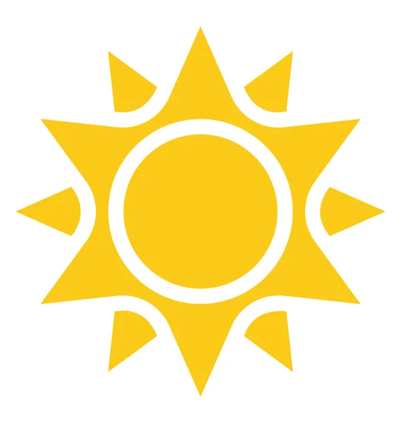 带有弯曲的角和形状的太阳设计 象征着墨西哥的太阳象征 — 图库矢量图片