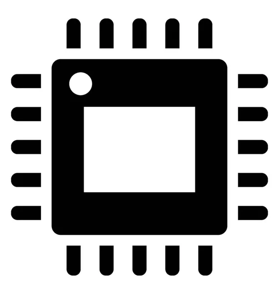 Sebuah Chip Persegi Kecil Dengan Lubang Dan Terletak Mengacu Pada - Stok Vektor