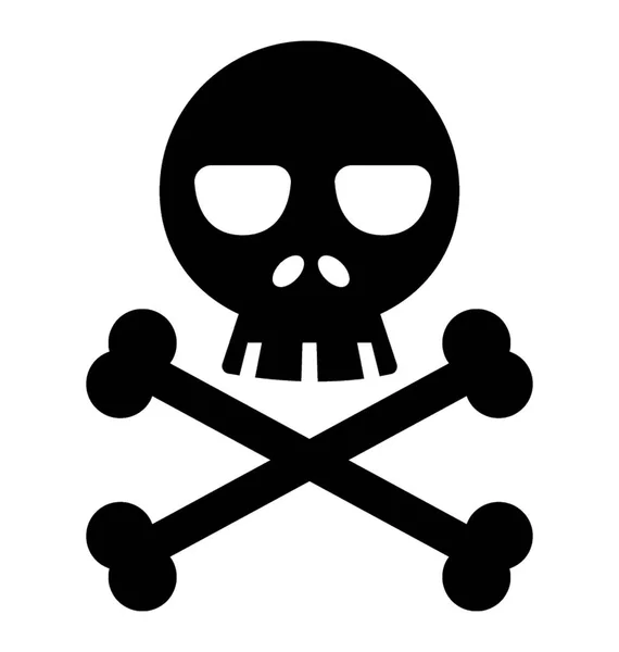 Skull Bones Showcasing Symbol Danger — Stock Vector
