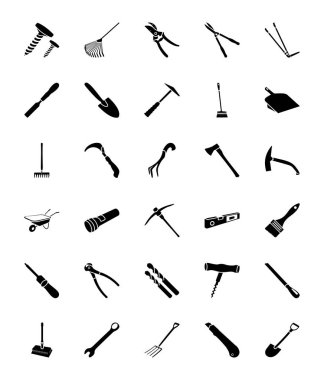 Araçları vektör simgeler koleksiyonu 