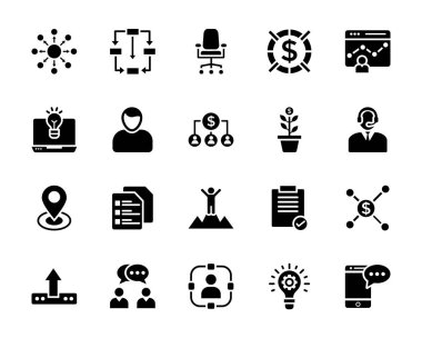İş hizmetleri Icons Set