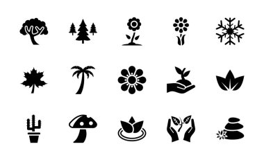 Doğa glif Icons Collection 