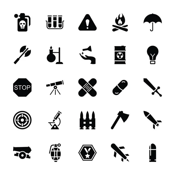 Set Biohazard Glyph Vector Icons — Stock Vector