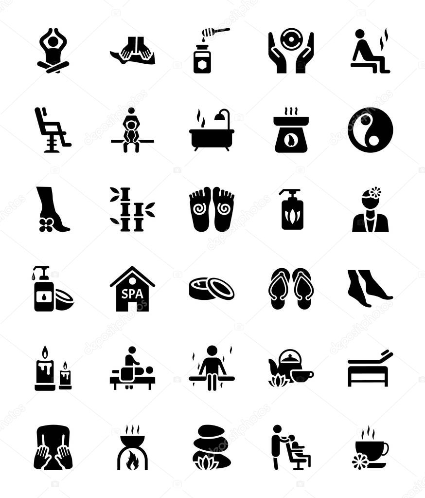 Massage Vector Icons Collection