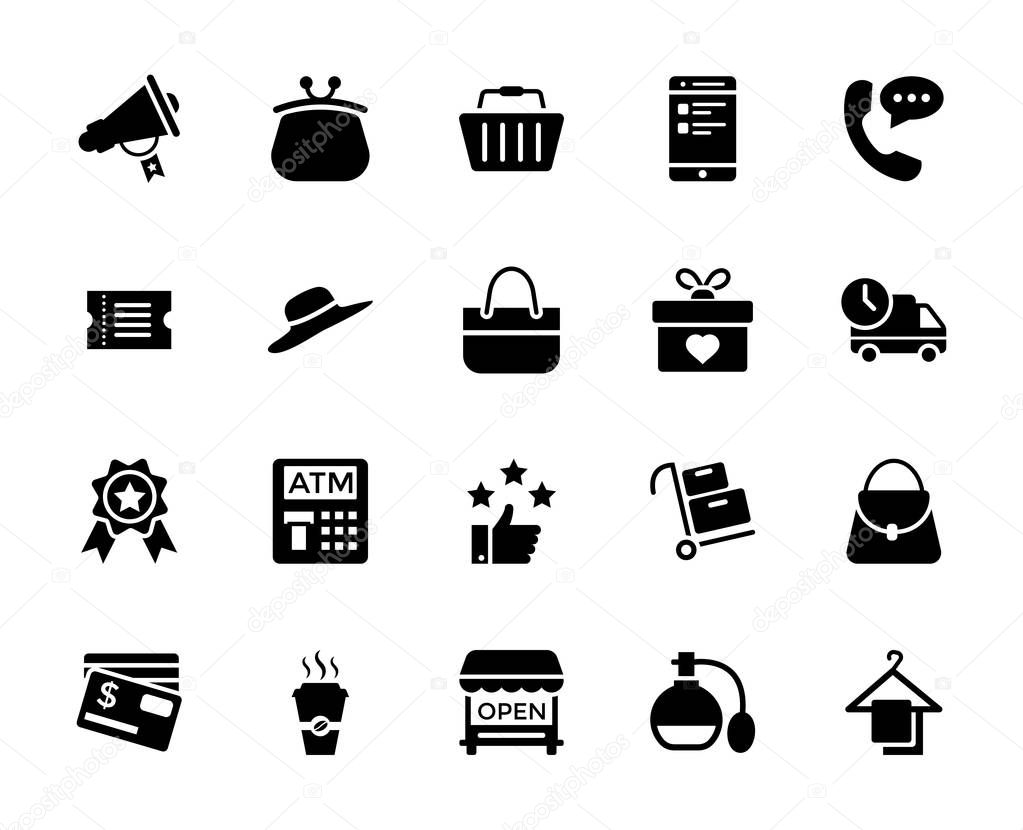 Shopping and Commerce Icon Set 