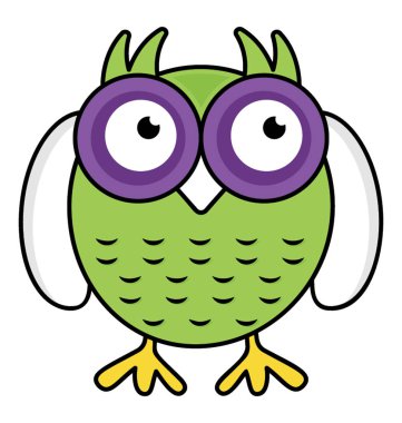 Bir baykuş çok güzel düz simgesi