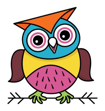 Bir baykuş çok güzel düz simgesi