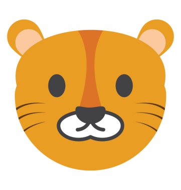 İzole simgesi kaplan emoji