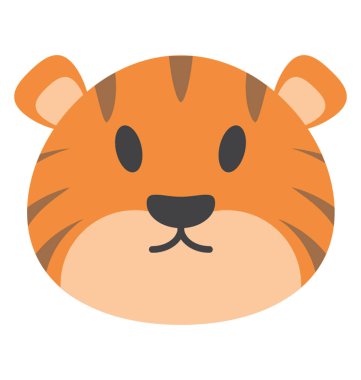 Yaratıcı bir şekilde tasarlanmış karikatür kaplan