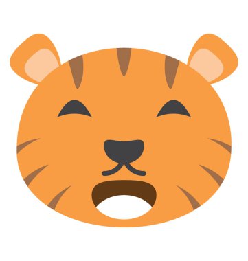 İzole simgesi kaplan emoji