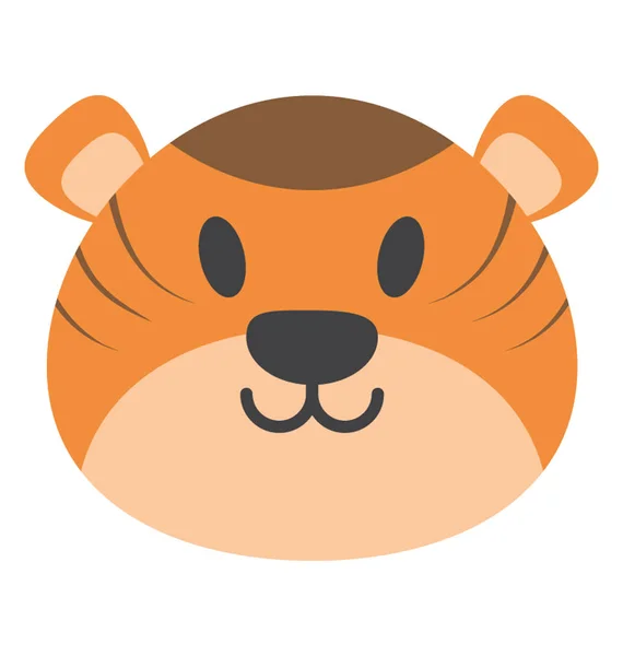 Tigre Dibujos Animados Diseñado Creativamente — Vector de stock