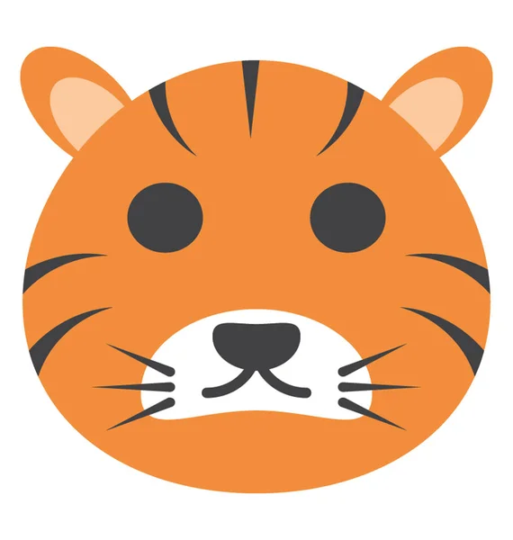 Дика Тварина Тигрове Обличчя — стоковий вектор