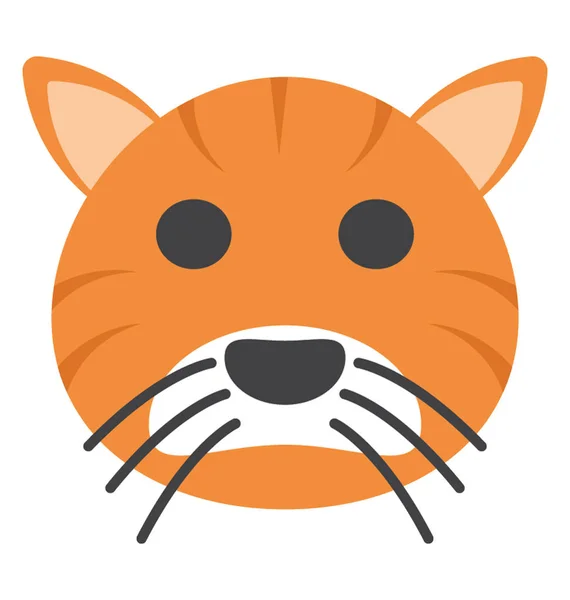 Animal Sauvage Visage Tigre — Image vectorielle