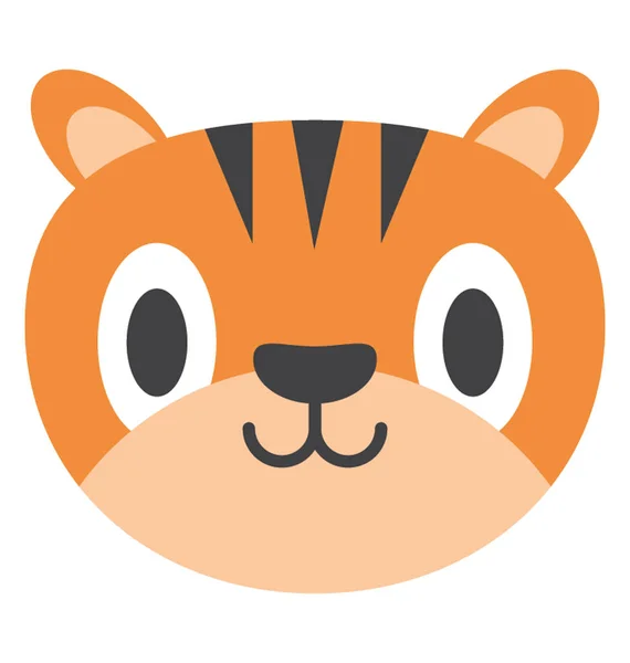 Ikonen Design Des Tiger Emoticons — Stockvektor