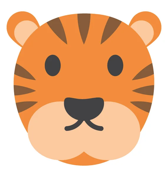 Creatively Designed Cartoon Tiger — Stock Vector