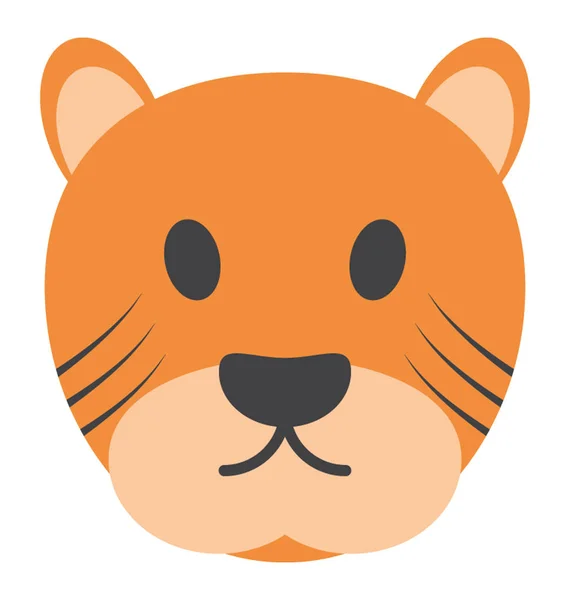 Wild Animal Tiger Face — Stock Vector