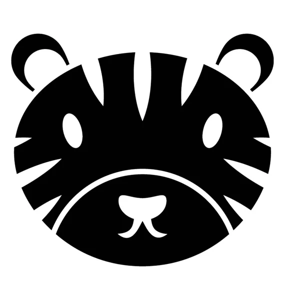 野生動物 トラの顔 — ストックベクタ