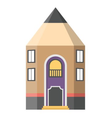 Düz simgesi tasarım evi çizim