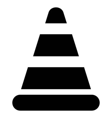 Trafik koni basit simge tasarım