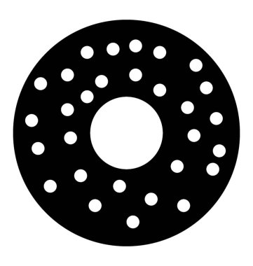 Çörek izole simgesi beyaz arka plan üzerinde