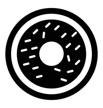 Çörek izole simgesi beyaz arka plan üzerinde